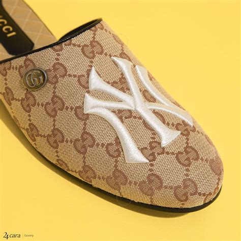 gucci ny patch shoes|Gucci yankees logo.